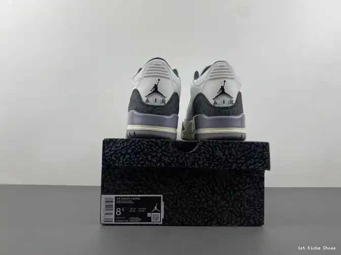1st Kicks Shoes CT8532-106 Grey 3 Air Cement Jordan 0617